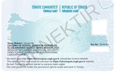 Turkuaz Kart — arka